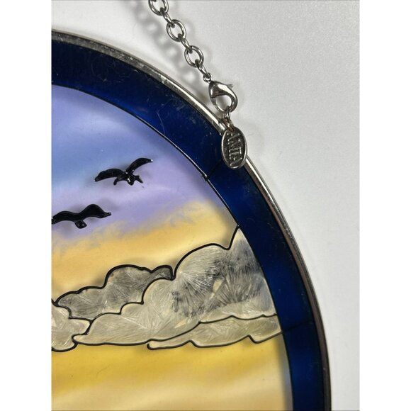 Amia Sun Catcher Floral Lighthouse Oval Hanging Decor Nautical Coastal Beach - Picture 3 of 8